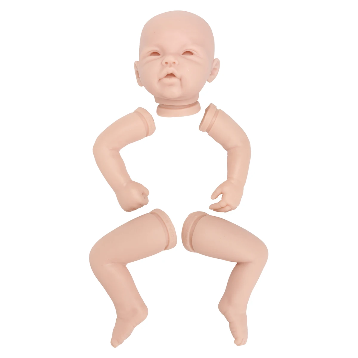 

22 Inch Handmade DIY Reborn Doll Kits Silicone Head Full Limb Mold Awake Baby Doll Unpainted Mold Making Different Appearance