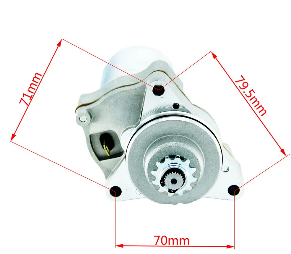 NOBIMOTO Стиль 12 зубьев Мотоцикл Запчасти стартер подходит для 50cc-125cc верхний стиль электрические двигатели яма Байк ATV CQ-123-1N