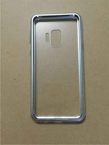 Магнитный адсорбционный флип-чехол для Samsung Galaxy S8/S8 Plus/S9/S9 Plus закаленное стекло задняя крышка Роскошный металлический корпус чехол