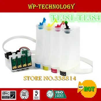 

[Empty] CISS suit for T1381 T1382 T1383 T1384 ,suit for Epson workforce 320 630 633 ,NX400 ,TX400W ,With auto reset chips