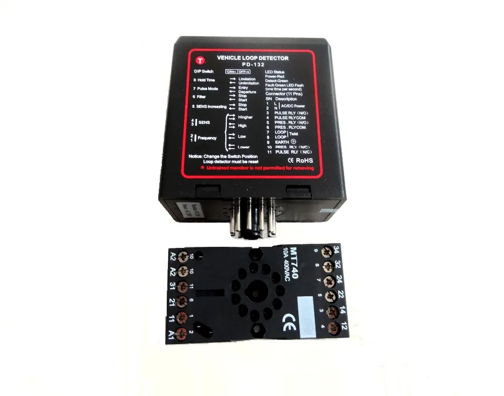 PD132 inductive single channel vehicle loop detector /El detector de metales / car parking loop sensor for vehicle access