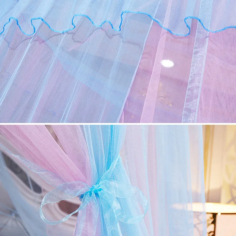 Newly Round Lace High Density Princess Bed Nets Curtain Dome Princess Queen Canopy Mosquito Nets