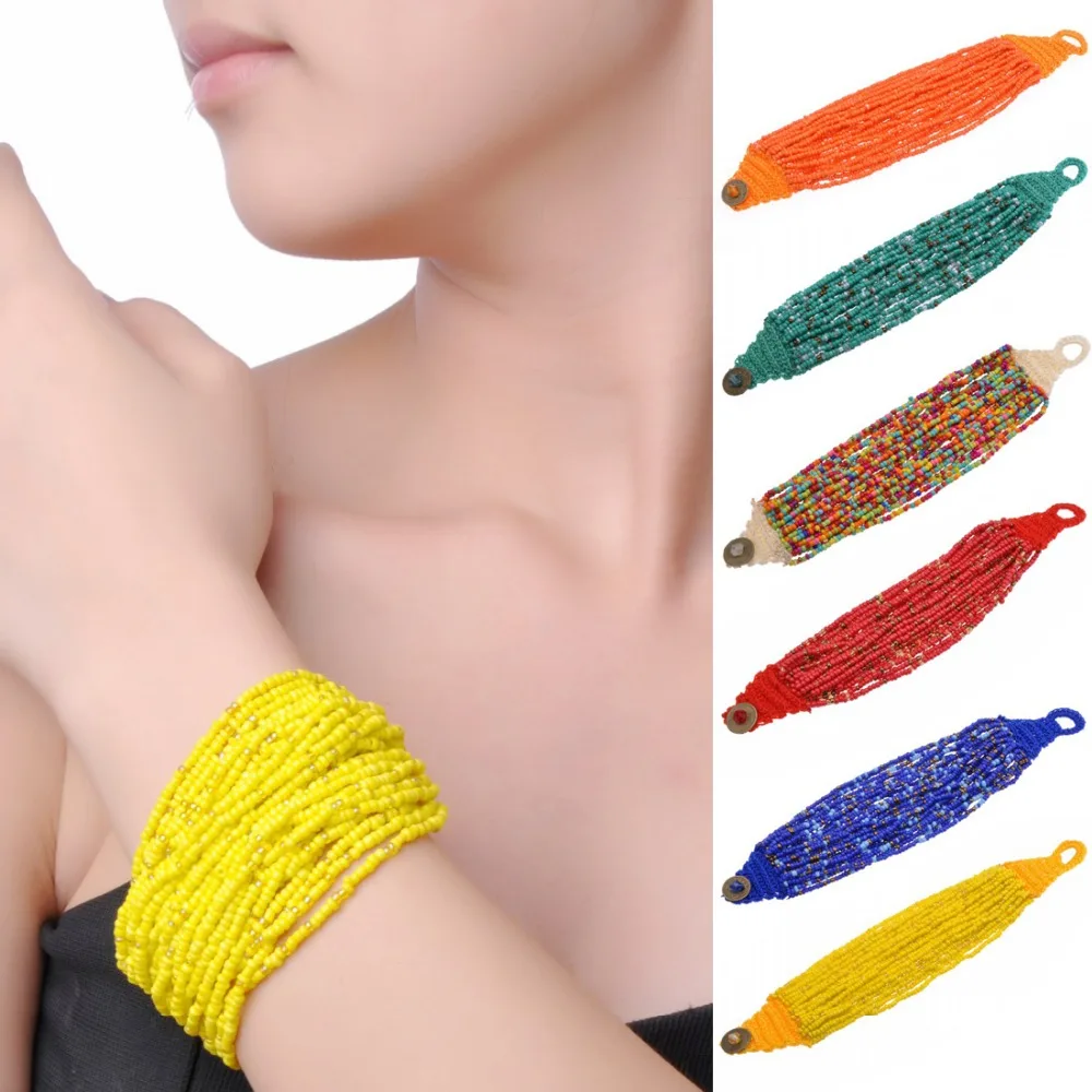13 цветов Лето Простой бренд дизайн горячая распродажа цветные бусы ручной работы браслет