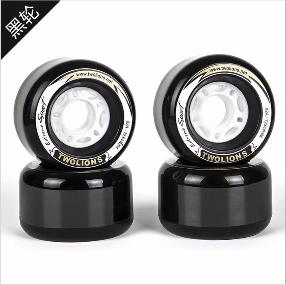 Twolions 2 peças 72*44mm, rodas de skate de linha livre, 82a, alta rebote, drift, skate, rodas de longboard pu para skate