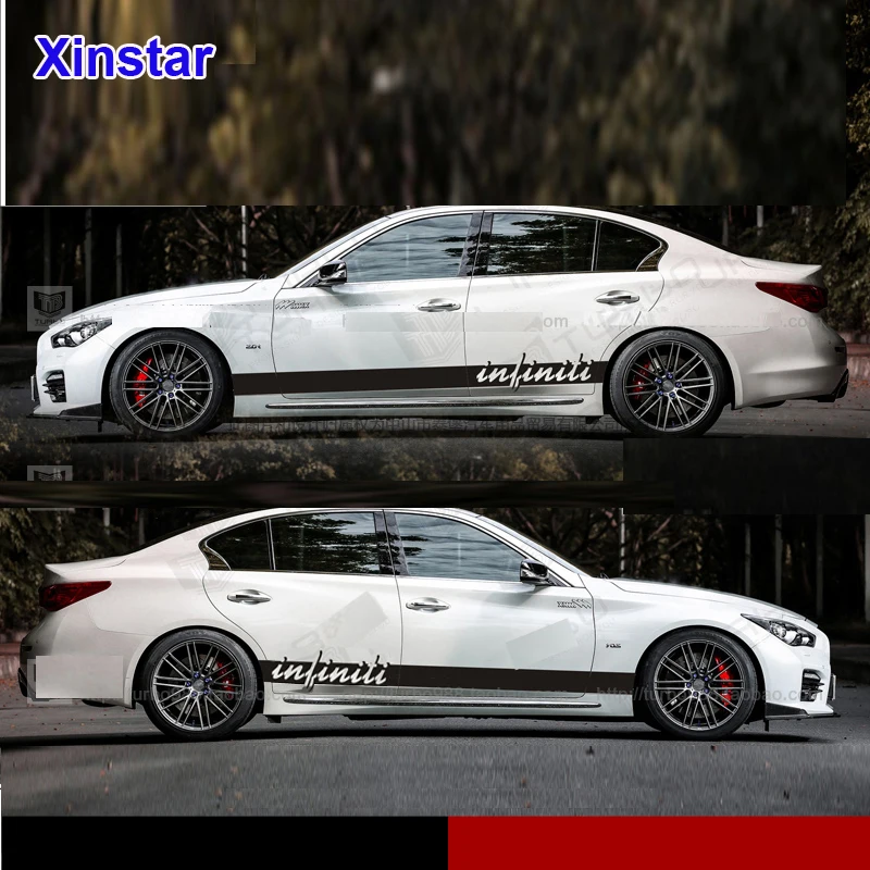 Автомобильная боковая наклейка 2 шт./лот для infiniti Q50 Q60 Q70 QX50 QX60 QX70 GX25 GX G35 G37 G20