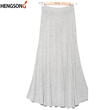 Летние женские юбки с высокой талией, элегантная плиссированная юбка, однотонные длинные юбки, повседневные женские юбки Faldas Saia, один размер