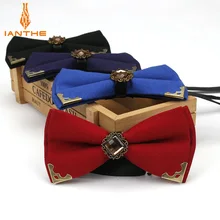 Роскошные модные галстуки-бабочки, мужские Классические хлопковые винтажные галстуки-бабочки с бриллиантами, цветные галстуки-бабочки