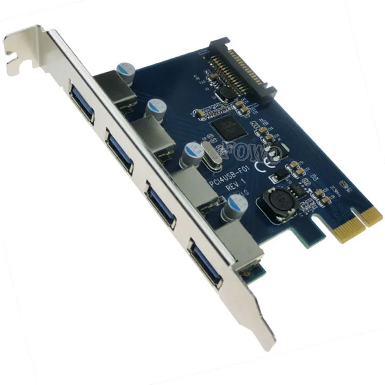 Хит продаж 4 портовый Суперскоростной USB 3 0 PCI Express адаптер для карты контроллера 15