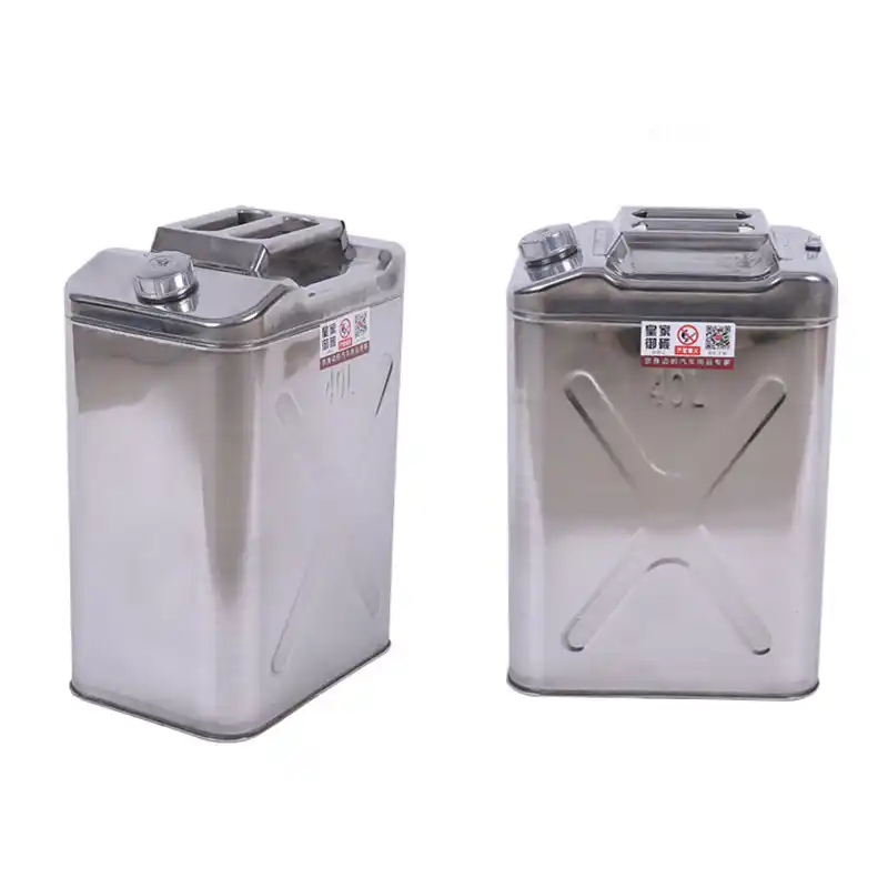 304 Stainless Steel 20L Liters 5Gallon Jerry Can Fuel Tank Petrol