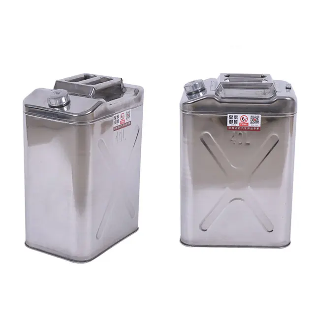 Download 40 litres oil canister jerry cans with sealing cap stainless steel jerrycan petrol diesel edible ...