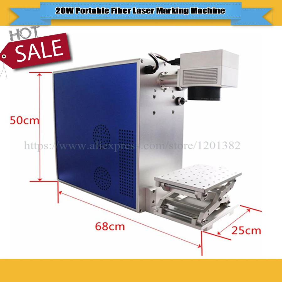 

China supplier 20W fiber laser marking machine cheap price metal portable marking machine NO tax for Russian