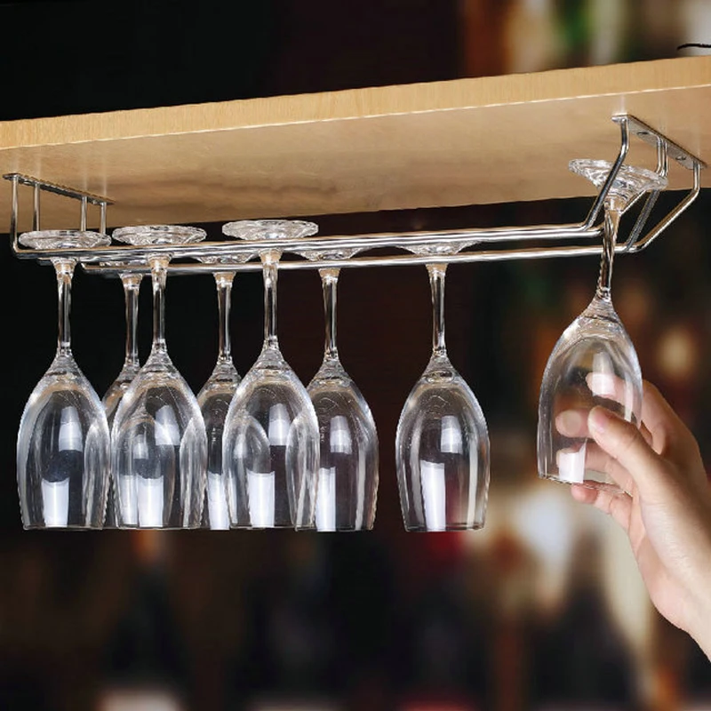 Bar Rack de vinho Copo Pendurado Titulares Frasqueira Stemware Rack