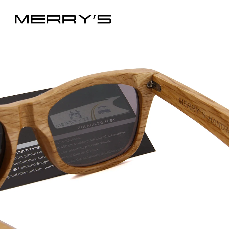 Kopen MERRYS ONTWERP Mannen Vrouwen Houten Zonnebril Retro Gepolariseerde Zonnebril HAND MADE 100% UV Bescherming S5140