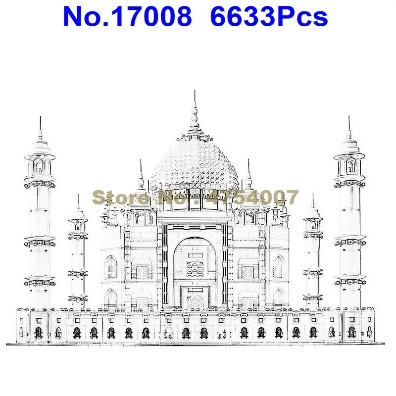 

6633pcs new version creator taj mahal building blocks 10256 Toy