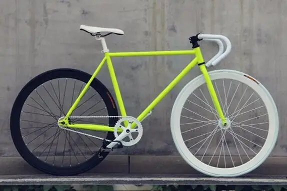 1 шт. fixie велосипед с фиксированной передачей 46 см 52 см 56 см DIY односкоростной Дорожный велосипед трек fixie Велосипед fixie велосипед - Цвет: Цвет: желтый