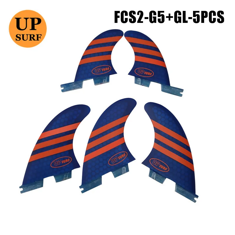 

Surfing FCS2 Surfboard Fins 5 in Per Set Tri-Quad and Bi-Quad G3+G5/G7+G3 3 Colors Surf Fins in Surfing FCSII Fins