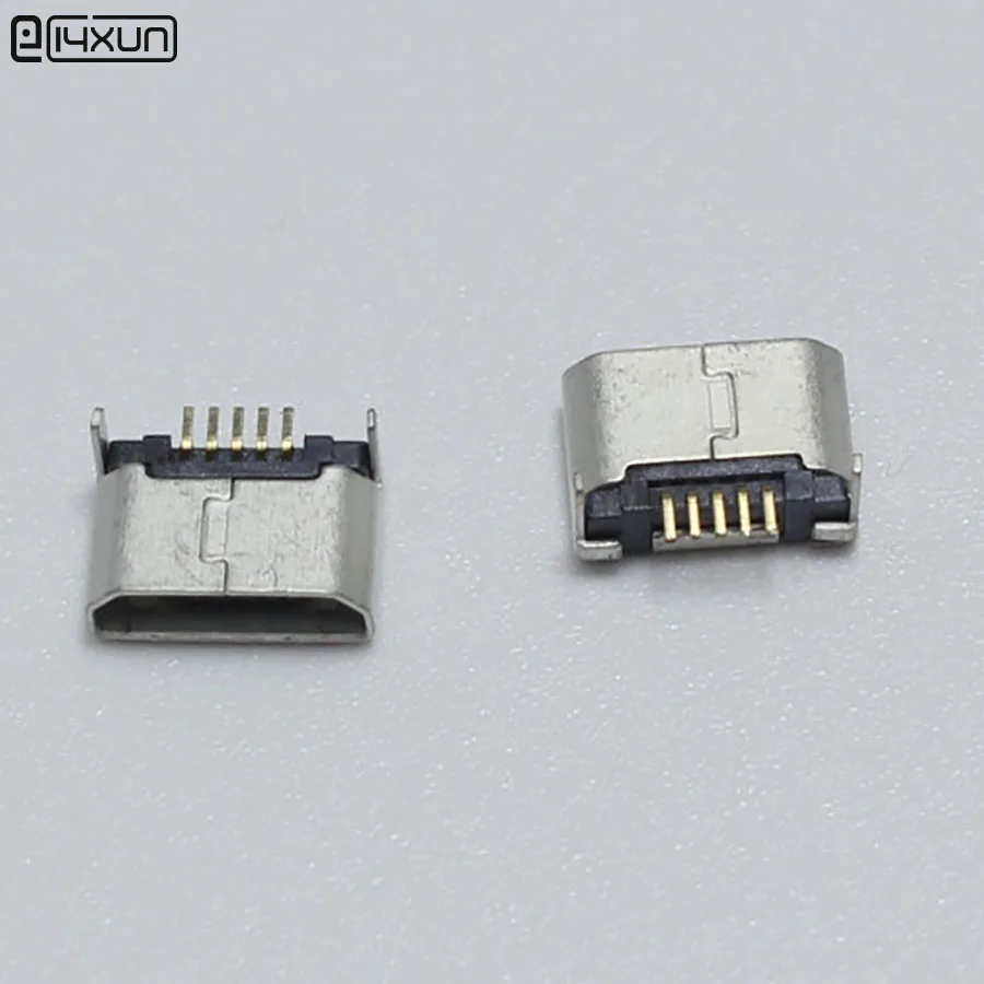5pcs MICRO USB Type B 5Pin Plug Jack Interface Connector 2 Fixed Pins