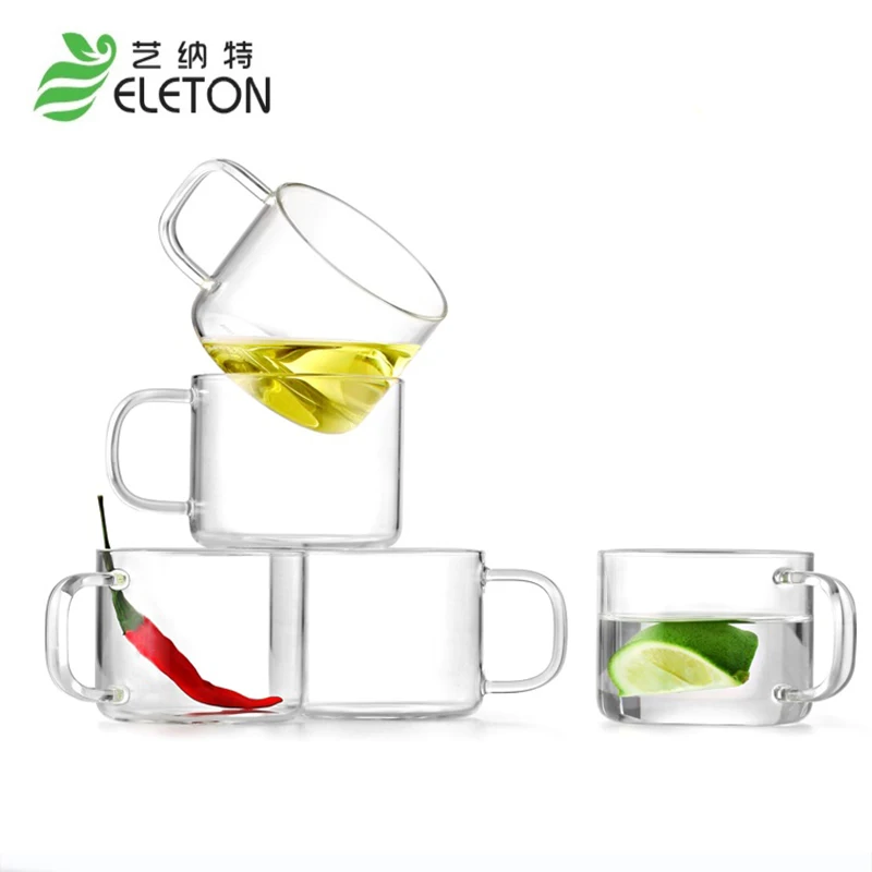 ELETON 6 pcs/set 100ml Double wall glass transparent cup my water bottle Kung Fu tea accessories Drinkware coffee Mug gift | Дом и сад