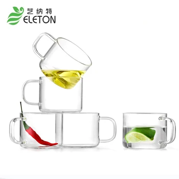 

ELETON 6 pcs/set 100ml Double wall glass transparent cup my water bottle Kung Fu tea accessories Drinkware coffee Mug gift
