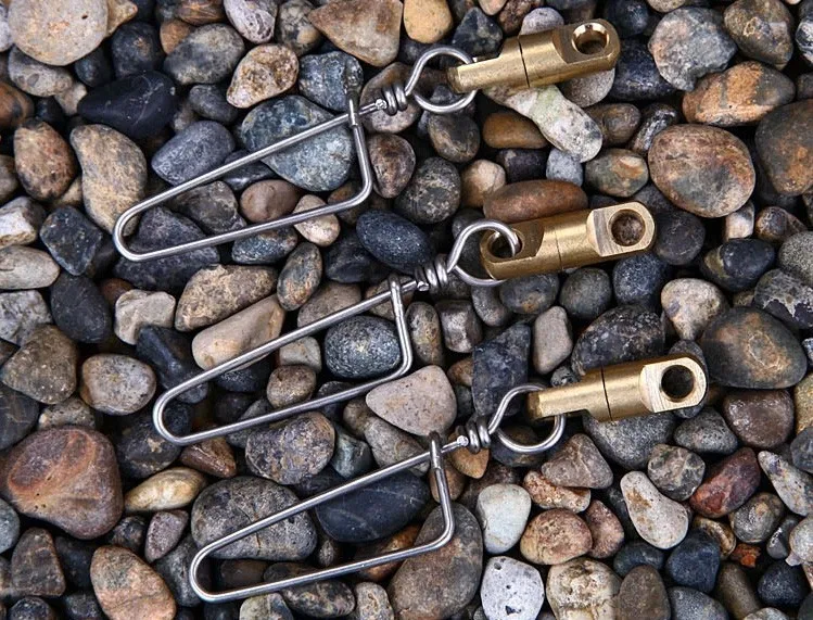 fishing snap swivels stainless steel&brass rolling barrel swivel Fishers zone carp swivel  fishing Accessories New0026