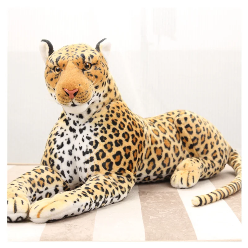 90 см большая пантера плюшевые игрушки мягкий большой лежа Лев мягкие животные куклы для мальчиков Подарки настоящая жизнь плюшевые леопардовые куклы