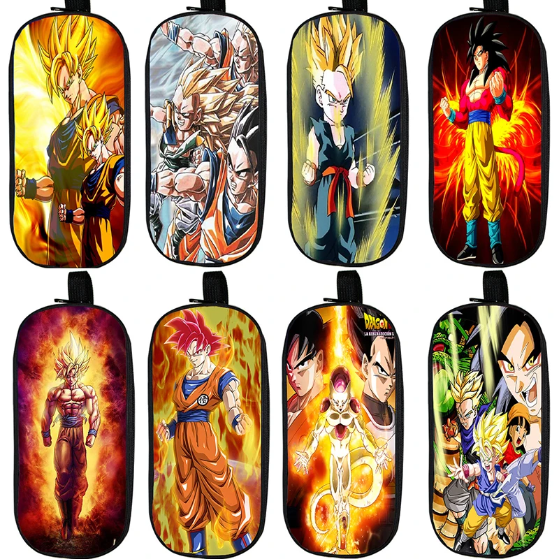 

Cute Dragon Ball Pencil Case Goku Children Boys Girls Students School Purse Vegeta Children Stationery Bag New Cute Kids Pen Bag