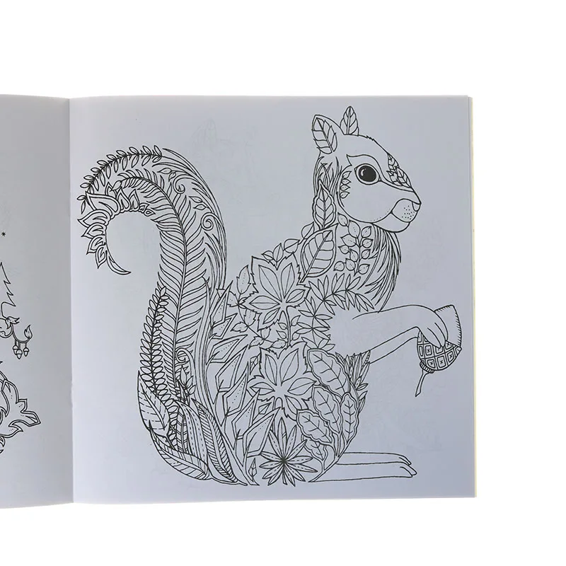 Student Learning Art Coloring Coloring Animal Kingdom Pattern English Wallpaper Adult Child Coloring Book 24 Pages Each Book