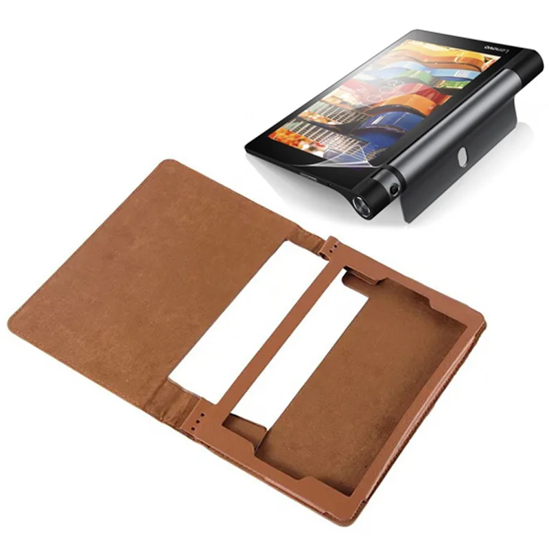 Роскошный кожаный чехол книжка для Lenovo Yoga Tab 3 Tab3 8 0 850F YT3 850M 850L &quot+ 1x прозрачная
