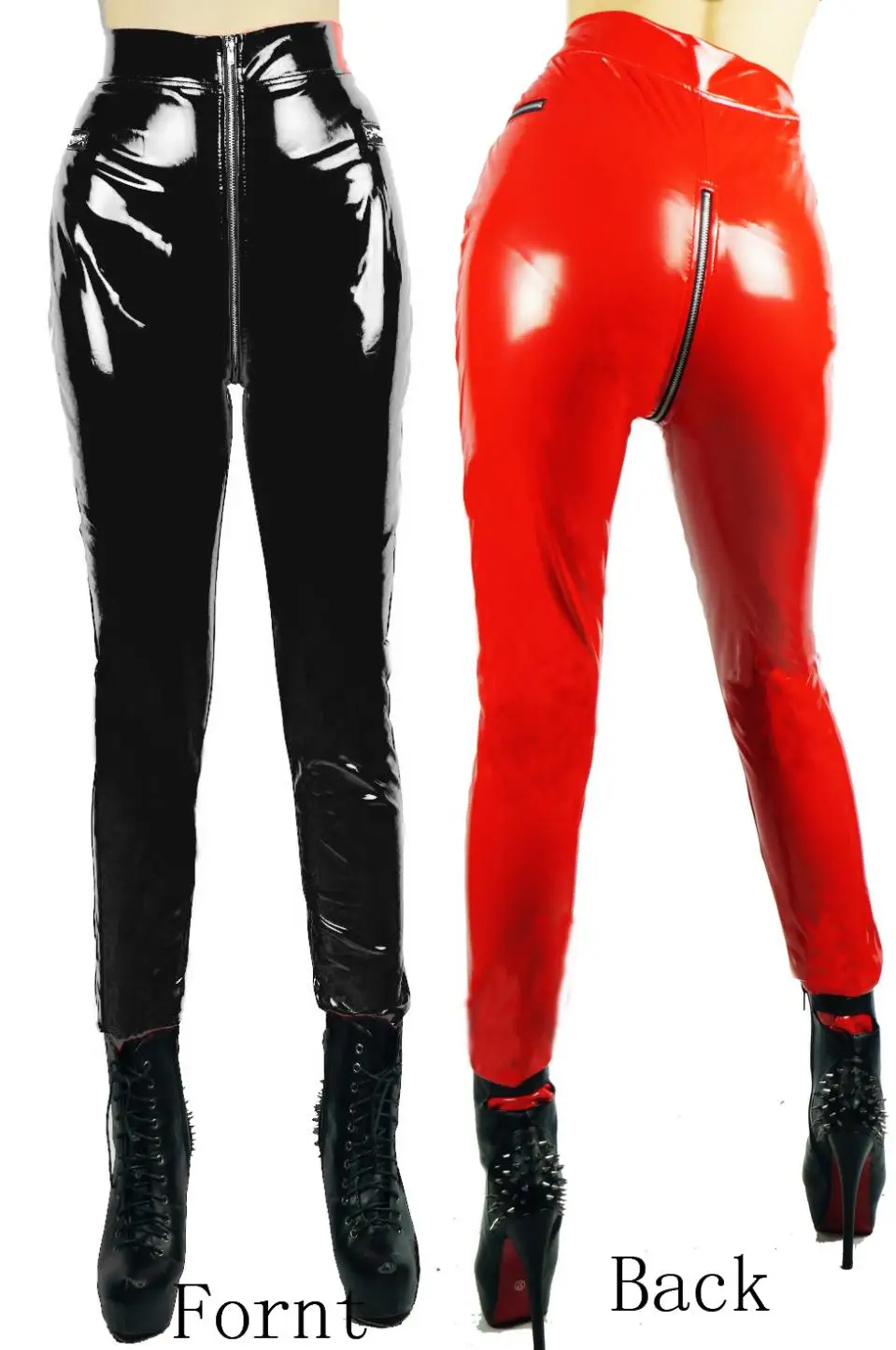 high waisted pvc leggings