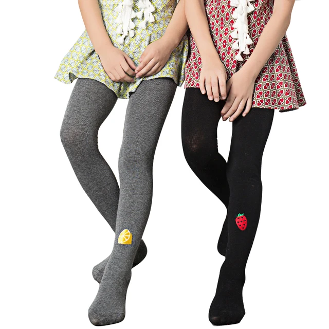 Candy Color Character Girls Stockings Warm Combed Cotton Toddler Autumn Fruit Pattern Embroidery Tights Collant Enfant Candy Color Character Girls Stockings Warm Combed Cotton Toddler Autumn Fruit Pattern Embroidery Tights Collant Enfant