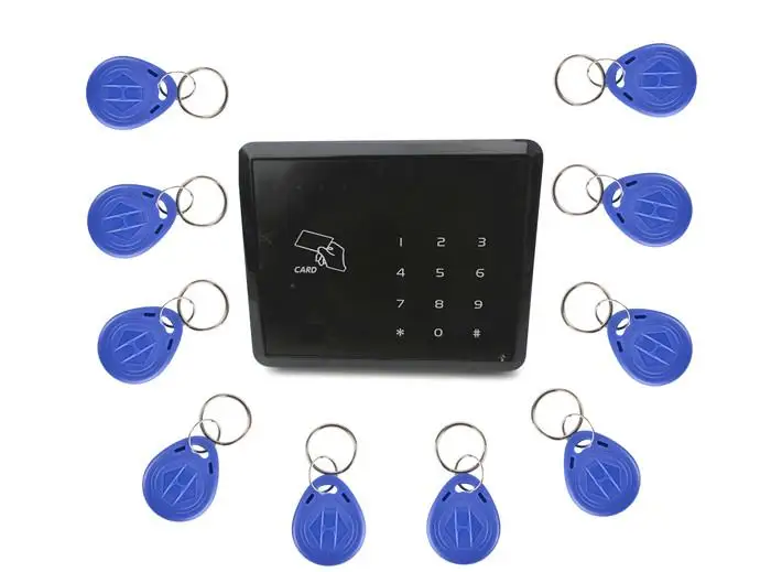 

10Pcs Fobkey Free +Access control ID Card reader Touch Pad Keypad Card Reader Access Controller