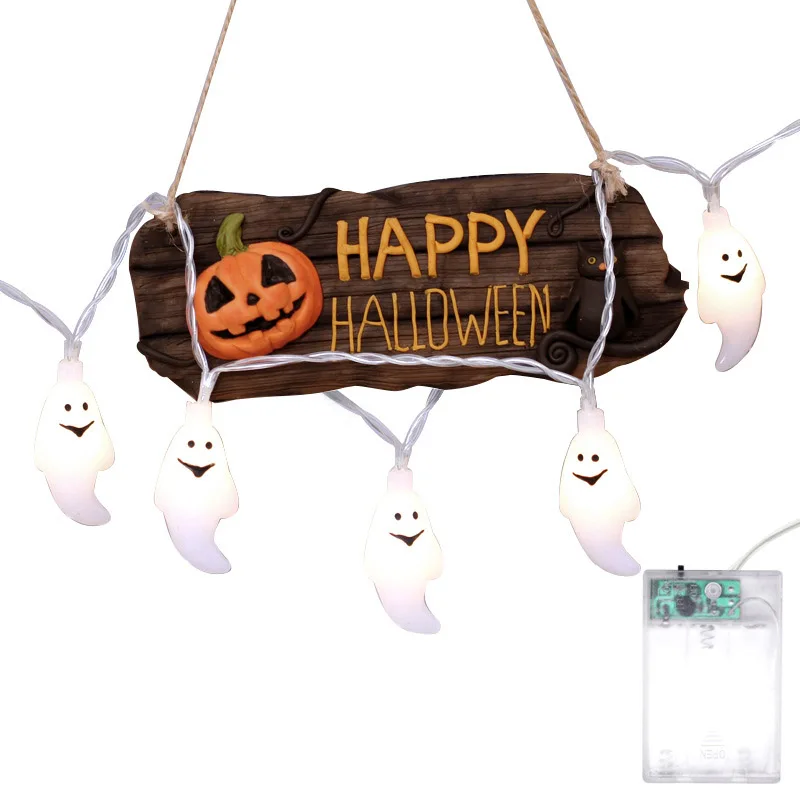 

1.2M 10LED Ghost String Lights Creative Halloween Party Supplies for Home Bar Decorative String Lights Halloween Window Display