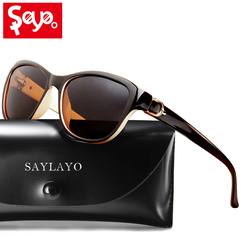 SAYLAYO, модный дизайн, кошачий глаз, поляризационные солнцезащитные очки для женщин, женские элегантные солнцезащитные очки, женские очки для вождения, защита от уф400 лучей