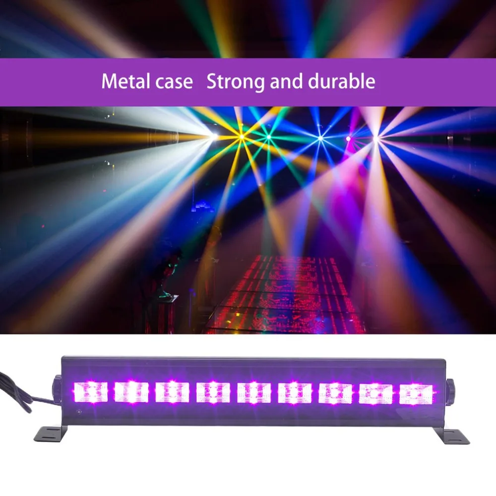 

9led Remote Control UV Purple Long Wall Wash Wall Lamp Voice Control Dance Lamp Special Effects for Wedding Christmas Halloween