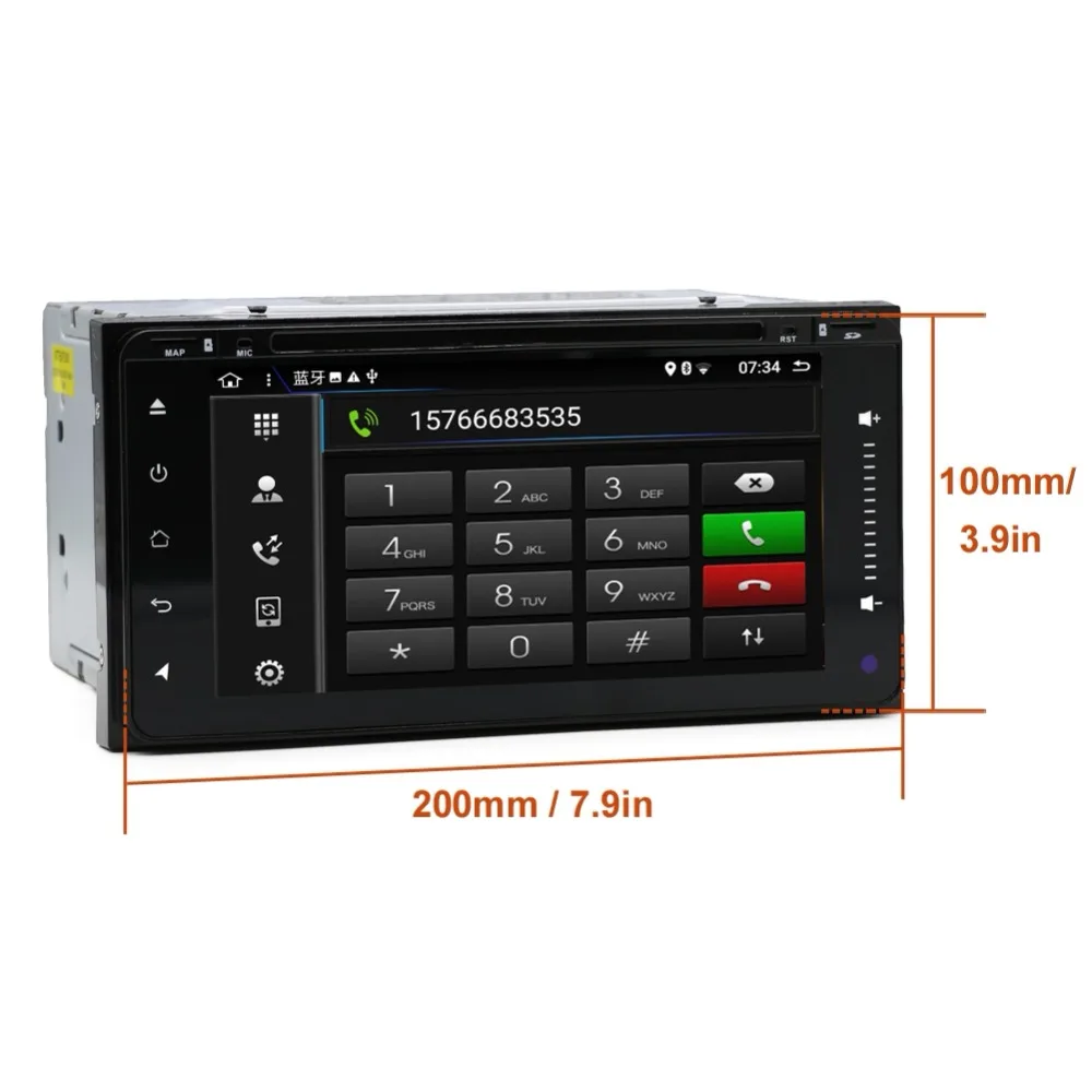 Flash Deal KLYDE 2 Din 6.95" Android 8.1 For TOYOTA RAV4 ALPHARD IELAS HILUX Car Radio 8 Core 2+32GB Multimedia Audio S 5