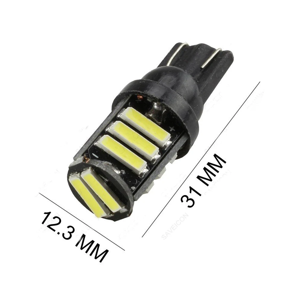 Yushuangyi 100 шт./лот T10 11 SMD 7014 LED W5W 11SMD 7020 интерьер КУПОЛ DRL свет белый красный желтый