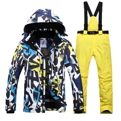 Одиночные и Двойные лыжи, открытый Корейский лыжный костюм, утолщение, ветрозащитный, водонепроницаемый, дышащий - Цвет: color5
