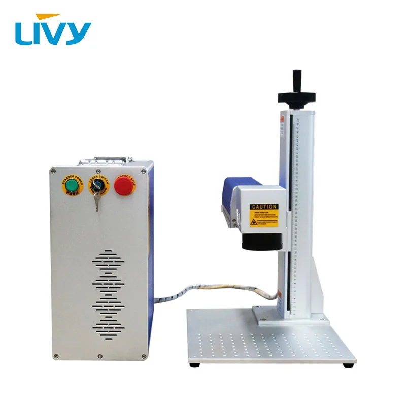 20W fiber laser marking machine for Aluminium/gold laser engraver portable with 2D worktable