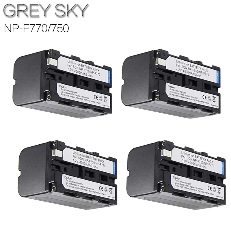 

High Capacity 4000mAh NP-F770 NP-F750 NP F770 np f750 NPF770 750 Battery for Sony NP-F770 NP-F750 F960 F970 Camera Battery