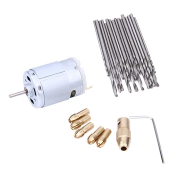 

Mini Small 12V Motor Electric Hand Drill 0.8-1.5mm Twist Drill Rotary Micro Twist Drill Chuck Set Central Axis Power Tool Part