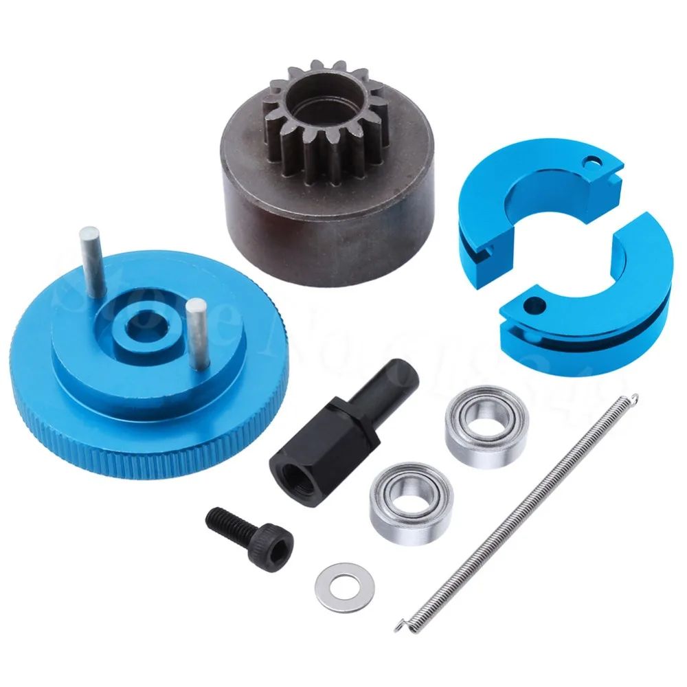 1 Set Complete Clutch Bell 14t + Alloy Shoes / Spring Flywheel With