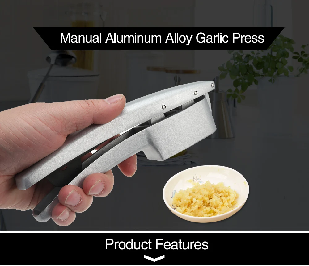 Manual Operation Aluminum Alloy Garlic Press