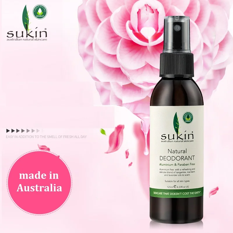 Австралия Sukin aluminum free& Paraben free дезодорант спрей органический натуральный эффективный оставить запах свежий и чистый устраняет запах