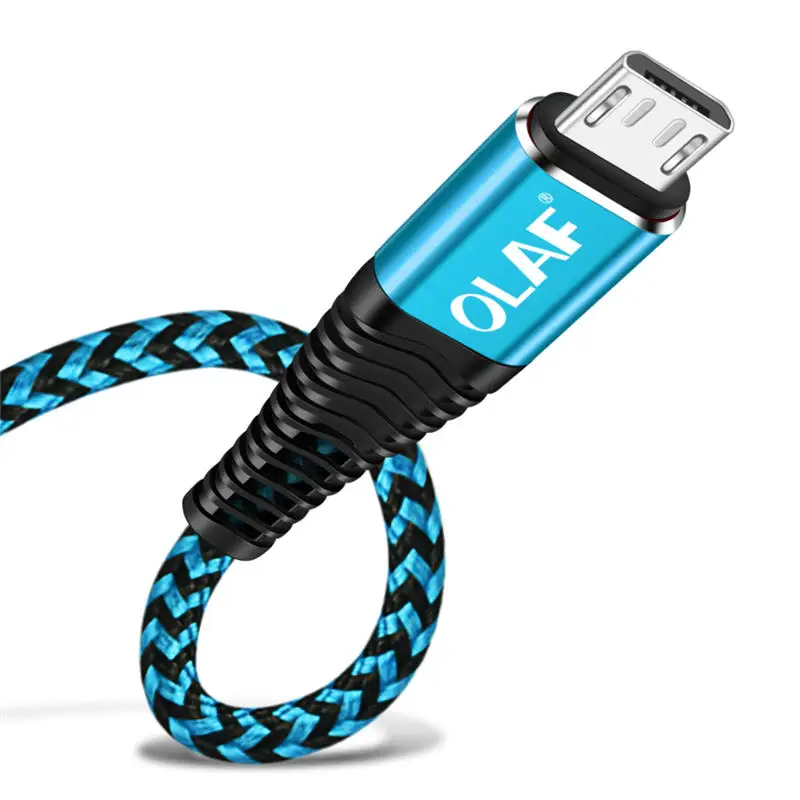 Кабель для передачи данных типа C для мобильного телефона, кабель Micro USB для iPhone 7, 8, XS, Max, iPad, быстрый usb-кабель для зарядки samsung, Xiaomi, кабели USBC - Цвет: Blue