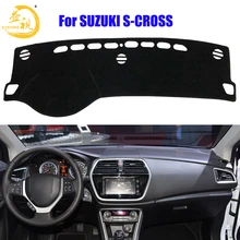 Easysee крышка приборной панели Pad Dashmat коврик с рельефом Защита от солнца тенты шахматная доска крышка ковры для SUZUKI S-Cross пыли