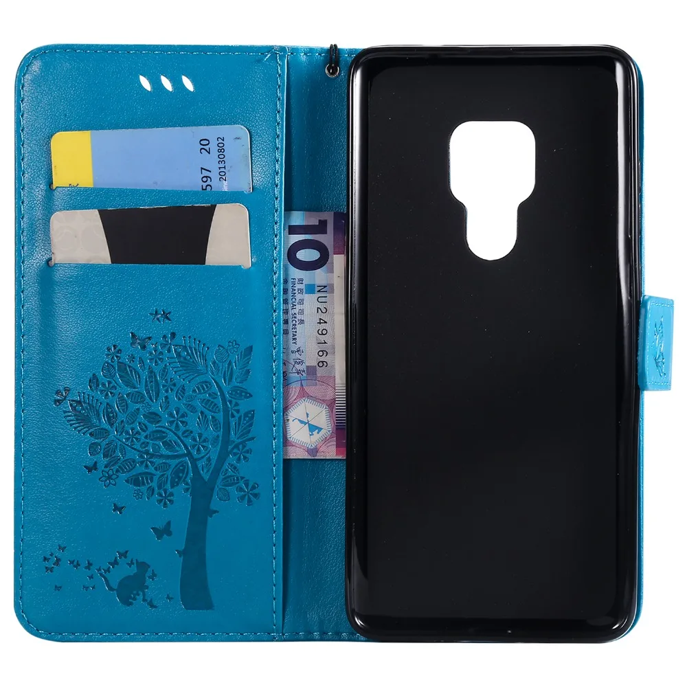 Кожаные чехлы прекрасная рамка с изображением дерева кота для Huawei Nova 3 3i Mate 20X20 Lite