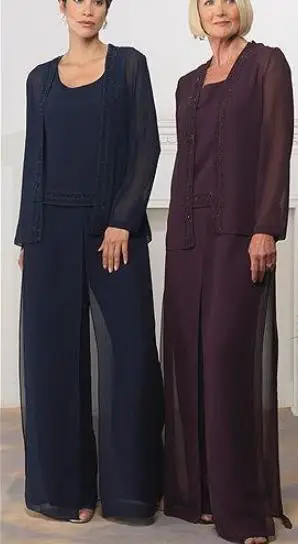 burgundy mother of the bride pant suits
