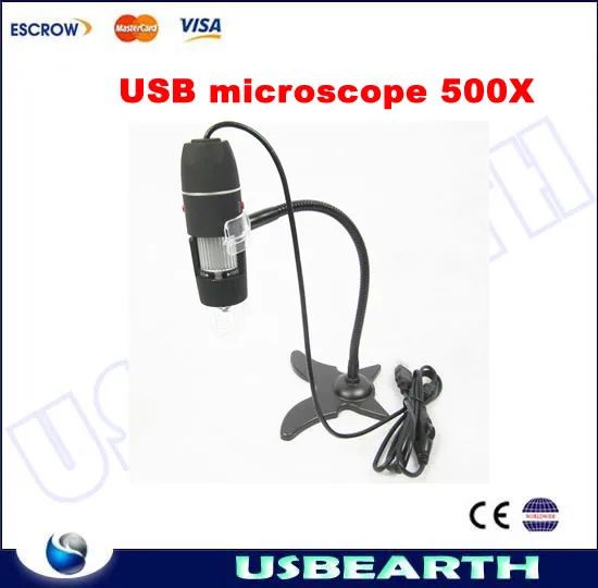 

Free shipping, Portable Digital USB microscope 500X, 5 X ~ 500X, In-built White Light LED x 8pcs. 500X USB magnifier