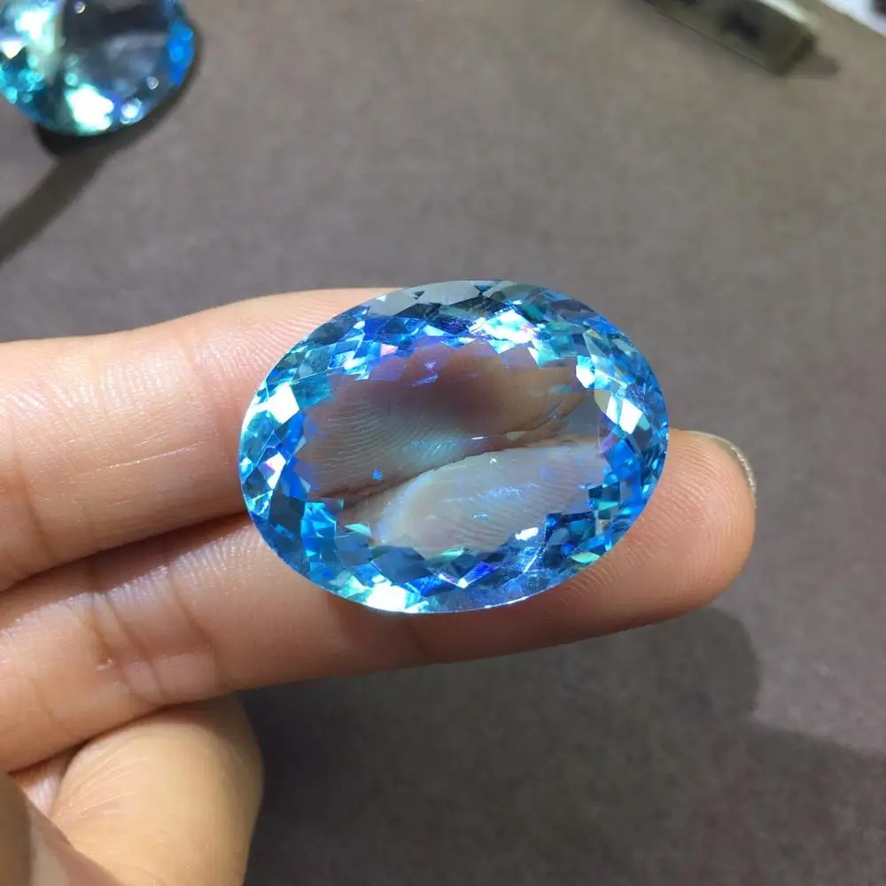 

Natural Topaz Natural 49.17ct Blue Topaz Loose Gemstones Loose Stones for Jewelry Bracelets Making