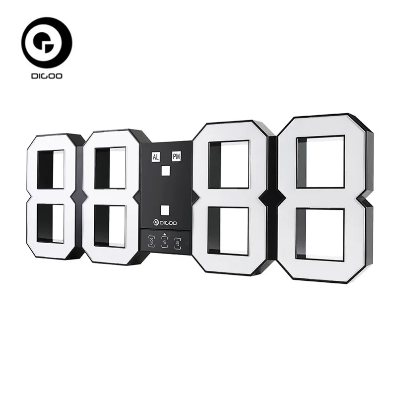 

Digoo DC-K3 Plus 8 Inch Wireless Large Digital LED Alarm Clock Snooze Night Mode Remote Control Wall Clock